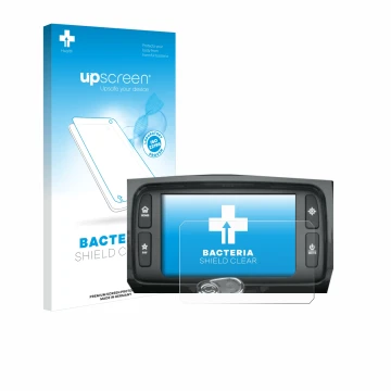 Face avant d’un emballage produit avec le logo de la marque upscreen. À côté, l’appareil Harley Davidson Boom Box 6.5 est repr