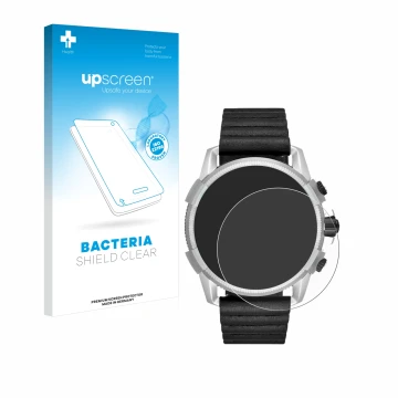 Face avant d’un emballage produit avec le logo de la marque upscreen. À côté, l’appareil Diesel On Full Guard 2.5 est représen