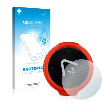 Face avant d’un emballage produit avec le logo de la marque upscreen. À côté, l’appareil Beeline Velo est représenté avec la p