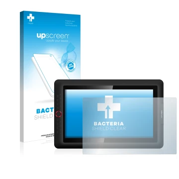Face avant d’un emballage produit avec le logo de la marque upscreen. À côté, l’appareil XP-Pen Artist 15.6 Pro est représenté