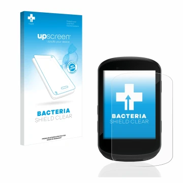Face avant d’un emballage produit avec le logo de la marque upscreen. À côté, l’appareil Garmin Edge 530 est représenté avec l