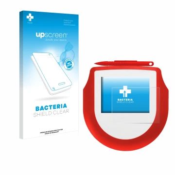 Face avant d’un emballage produit avec le logo de la marque upscreen. À côté, l’appareil Signotec Signature Pad Omega NFC est 