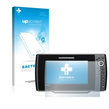 Face avant d’un emballage produit avec le logo de la marque upscreen. À côté, l’appareil Humminbird Helix 9 G3N est représenté