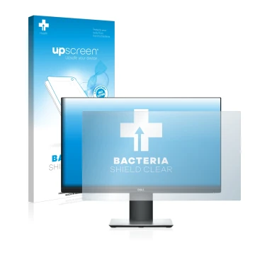 Face avant d’un emballage produit avec le logo de la marque upscreen. À côté, l’appareil Dell P2319H est représenté avec la pr