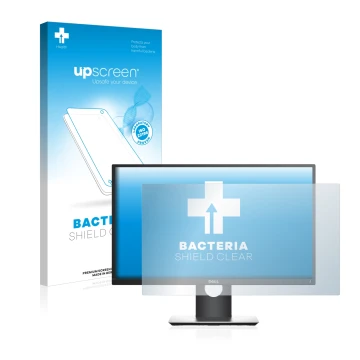 Face avant d’un emballage produit avec le logo de la marque upscreen. À côté, l’appareil Dell P2419H est représenté avec la pr