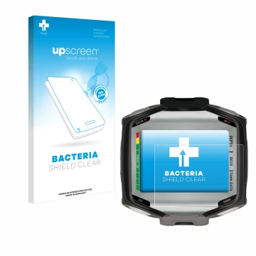 Face avant d’un emballage produit avec le logo de la marque upscreen. À côté, l’appareil Mares Quad est représenté avec la pro