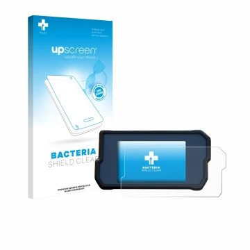 Face avant d’un emballage produit avec le logo de la marque upscreen. À côté, l’appareil KTM 790 Adventure 2019+ est représent