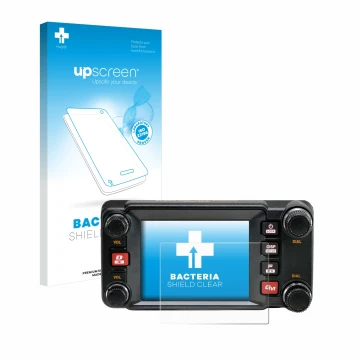 Face avant d’un emballage produit avec le logo de la marque upscreen. À côté, l’appareil Yaesu FTM-400XDR est représenté avec 