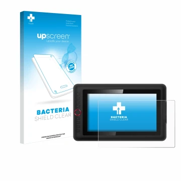 Face avant d’un emballage produit avec le logo de la marque upscreen. À côté, l’appareil XP-Pen Artist 12 Pro est représenté a