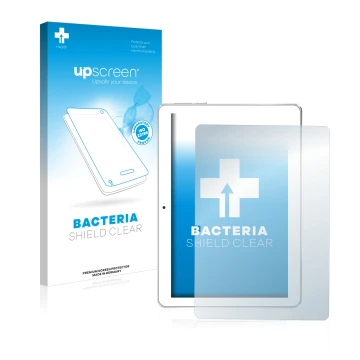 Face avant d’un emballage produit avec le logo de la marque upscreen. À côté, l’appareil Toscido X104 10