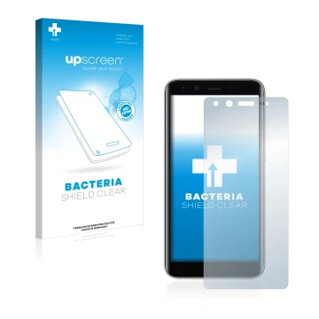 Face avant d’un emballage produit avec le logo de la marque upscreen. À côté, l’appareil Emporia Smart 3 mini est représenté a
