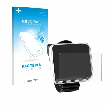 Face avant d’un emballage produit avec le logo de la marque upscreen. À côté, l’appareil Mares Genius est représenté avec la p