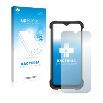 Face avant d’un emballage produit avec le logo de la marque upscreen. À côté, l’appareil Doogee S88 Pro est représenté avec la