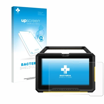 Face avant d’un emballage produit avec le logo de la marque upscreen. À côté, l’appareil Dell Latitude 7220 est représenté ave