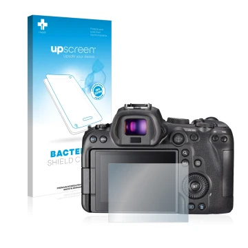 Face avant d’un emballage produit avec le logo de la marque upscreen. À côté, l’appareil Sony A7S III est représenté avec la p