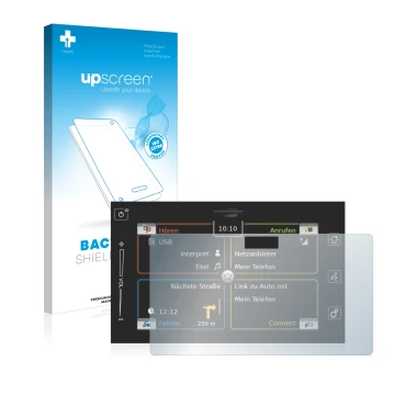 Face avant d’un emballage produit avec le logo de la marque upscreen. À côté, l’appareil Bosch Suzuki Vitara 1.4 BoosterJet 20