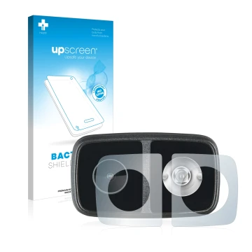 Face avant d’un emballage produit avec le logo de la marque upscreen. À côté, l’appareil Cycliq Fly12 CE est représenté avec l