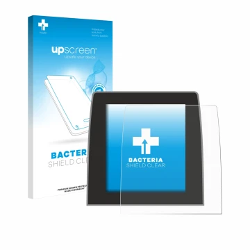 Face avant d’un emballage produit avec le logo de la marque upscreen. À côté, l’appareil Renault Captur 2 2020 Easy Link 9.3