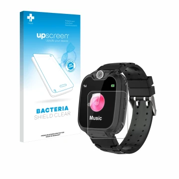 Face avant d’un emballage produit avec le logo de la marque upscreen. À côté, l’appareil Auburet ETX001 est représenté avec la
