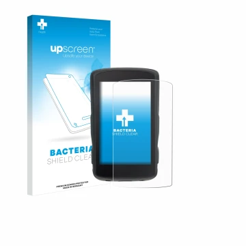 Face avant d’un emballage produit avec le logo de la marque upscreen. À côté, l’appareil Hammerhead Karoo 2 est représenté ave