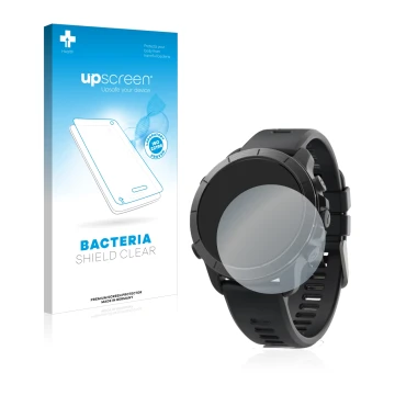 Face avant d’un emballage produit avec le logo de la marque upscreen. À côté, l’appareil Wahoo Elemnt Rival est représenté ave