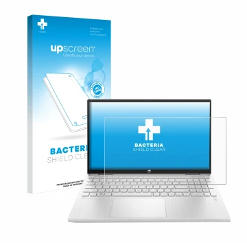 Face avant d’un emballage produit avec le logo de la marque upscreen. À côté, l’appareil HP ProBook 440 G8 est représenté avec