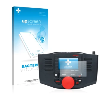 Face avant d’un emballage produit avec le logo de la marque upscreen. À côté, l’appareil Märklin Mobile Station 2 60657 est re
