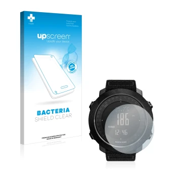 Face avant d’un emballage produit avec le logo de la marque upscreen. À côté, l’appareil Explopur North Edge Apache est représ