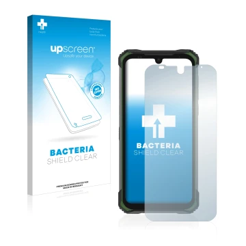 Face avant d’un emballage produit avec le logo de la marque upscreen. À côté, l’appareil Doogee S86 Pro est représenté avec la