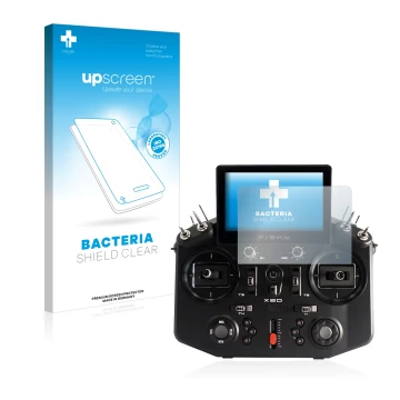 Face avant d’un emballage produit avec le logo de la marque upscreen. À côté, l’appareil FrSky Tandem X20 est représenté avec 