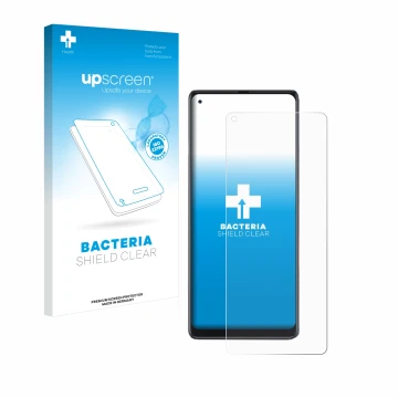 Face avant d’un emballage produit avec le logo de la marque upscreen. À côté, l’appareil Cubot Max 3 est représenté avec la pr