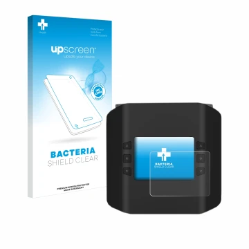 Face avant d’un emballage produit avec le logo de la marque upscreen. À côté, l’appareil ISDT Smart Duo Charger K4 est représe