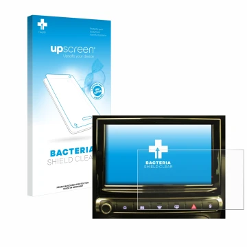 Face avant d’un emballage produit avec le logo de la marque upscreen. À côté, l’appareil Citroen C3 Aircross Infotainment Syst