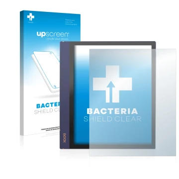 Face avant d’un emballage produit avec le logo de la marque upscreen. À côté, l’appareil Boox Note Air 2 est représenté avec l