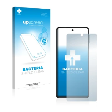 Face avant d’un emballage produit avec le logo de la marque upscreen. À côté, l’appareil Motorola Edge 30 Pro est représenté a