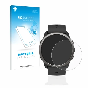 Face avant d’un emballage produit avec le logo de la marque upscreen. À côté, l’appareil Suunto 5 Peak est représenté avec la 