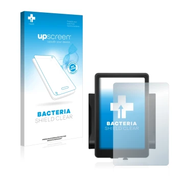 Face avant d’un emballage produit avec le logo de la marque upscreen. À côté, l’appareil Bafang 860c est représenté avec la pr