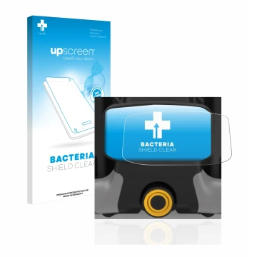 Face avant d’un emballage produit avec le logo de la marque upscreen. À côté, l’appareil PowaKaddy CT8 est représenté avec la 
