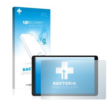 Face avant d’un emballage produit avec le logo de la marque upscreen. À côté, l’appareil Odys Space One 10 LTE est représenté 