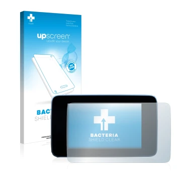 Face avant d’un emballage produit avec le logo de la marque upscreen. À côté, l’appareil Mercedes-Benz A-Class W176 Facelift C