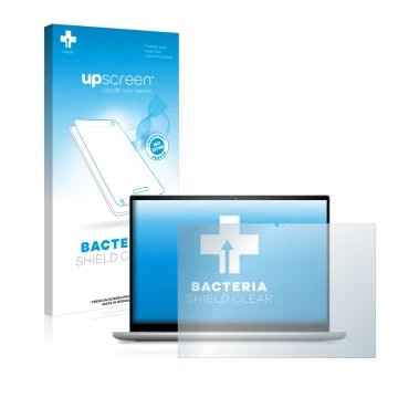 Face avant d’un emballage produit avec le logo de la marque upscreen. À côté, l’appareil Dell Inspiron 14 7420 2-in-1 est repr