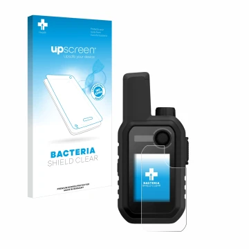 Face avant d’un emballage produit avec le logo de la marque upscreen. À côté, l’appareil Garmin Alpha 10 K est représenté avec