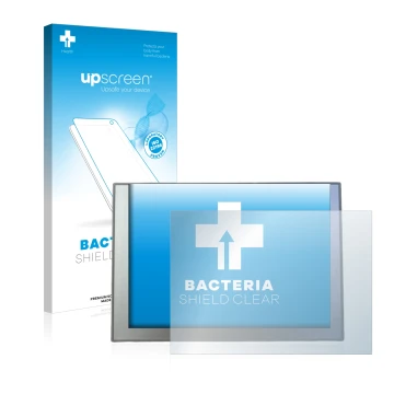 Face avant d’un emballage produit avec le logo de la marque upscreen. À côté, l’appareil Siemens TP 900 Comfort INOX est repré