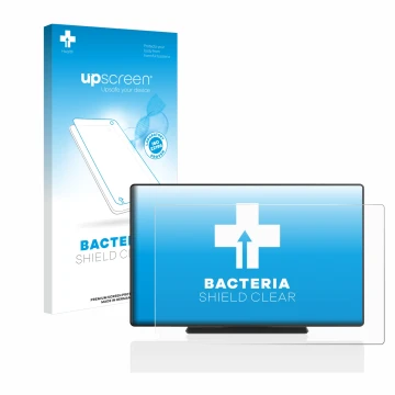 Face avant d’un emballage produit avec le logo de la marque upscreen. À côté, l’appareil Carpuride W901 9