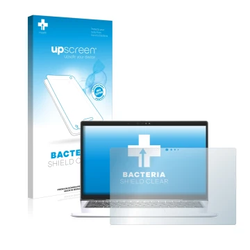 Face avant d’un emballage produit avec le logo de la marque upscreen. À côté, l’appareil Dell Latitude 7330 Laptop est représe