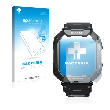 Face avant d’un emballage produit avec le logo de la marque upscreen. À côté, l’appareil Bengux C20 est représenté avec la pro