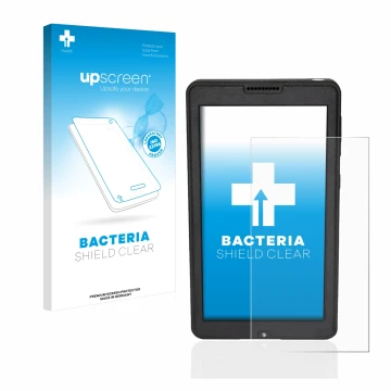 Face avant d’un emballage produit avec le logo de la marque upscreen. À côté, l’appareil Naviter Oudie N 5.5