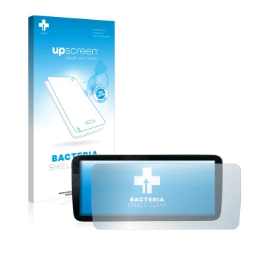 Face avant d’un emballage produit avec le logo de la marque upscreen. À côté, l’appareil Mercedes-Benz V-Klasse Avantgarde Edi