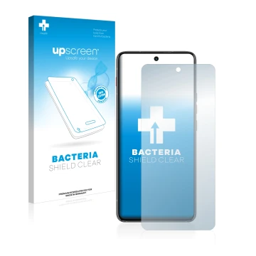 Face avant d’un emballage produit avec le logo de la marque upscreen. À côté, l’appareil Motorola ThinkPhone est représenté av