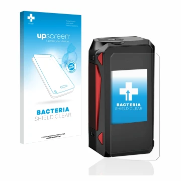 Face avant d’un emballage produit avec le logo de la marque upscreen. À côté, l’appareil Smok G-Priv 4 est représenté avec la 